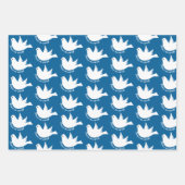 Vrede op aarde witte duif blauw Kerstmis Inpakpapier Vel (Voorkant 2)