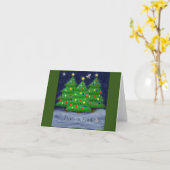 Vrede op aarde. Witte duif. kerstkaart Kaart (Gele Bloem)