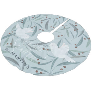 Vrede op Aarde Witte Duif Licht Blauw Kerstboom Rok