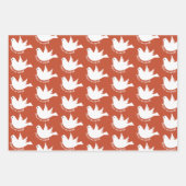 Vrede op aarde witte duif terracotta Kerstmis Inpakpapier Vel (Voorkant)