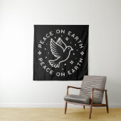 Vrede op aarde zwart wandkleed (In situ)