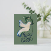 Vrede op de aardduif van hoop vreedzame kunst briefkaart (Staand voorkant)