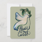 Vrede op de aardduif van hoop vreedzame kunst feestdagenkaart (Voorkant)