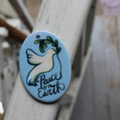 Vrede op de aardduif van hoop vreedzame kunst keramisch ornament