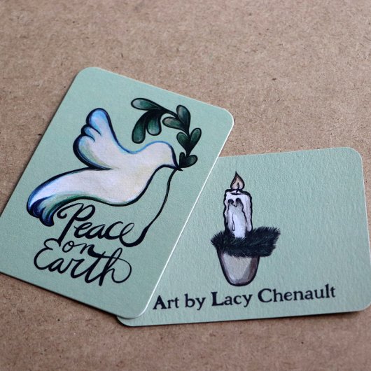 Vrede op de aardduif van hoop vreedzame kunst notitiekaartje
