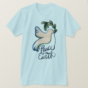 Vrede op de aardduif van hoop vreedzame kunst t-shirt