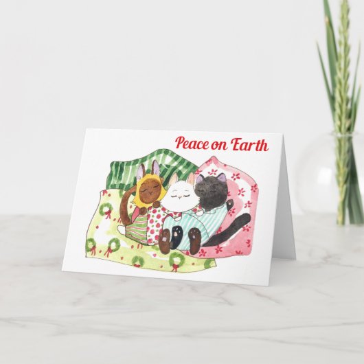 Vrede op de Aarde Feestdagen Kaart (Voorkant)