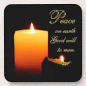 Vrede op de Aarde kerstOnderzetters Bier Onderzetter (Voorkant)