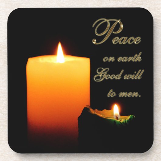 Vrede op de Aarde kerstOnderzetters Bier Onderzetter (Voorkant)