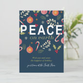 Vrede op de Aarde met Kerstmis Kaart (Staand voorkant)