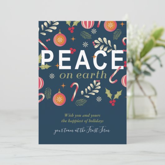 Vrede op de Aarde met Kerstmis Kaart (Staand voorkant)