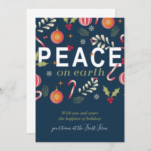 Vrede op de Aarde met Kerstmis Kaart (Voorkant / Achterkant)