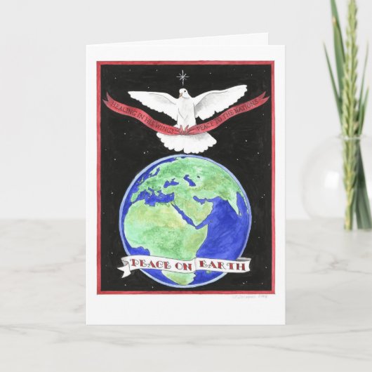 Vrede op de Aarde met Kerstmis Kaart (Voorkant)