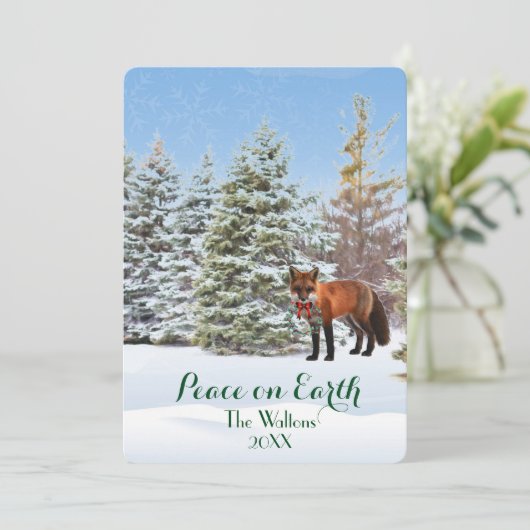 Vrede op de Aarde met Kerstmis Kaart (Staand voorkant)