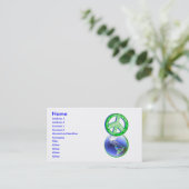 Vrede op de Dag van de Aarde Visitekaartje (Staand voorkant)