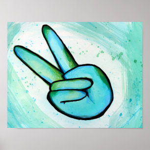 Vrede op de Dag van de Vrede Kunst vreedzaam Poster