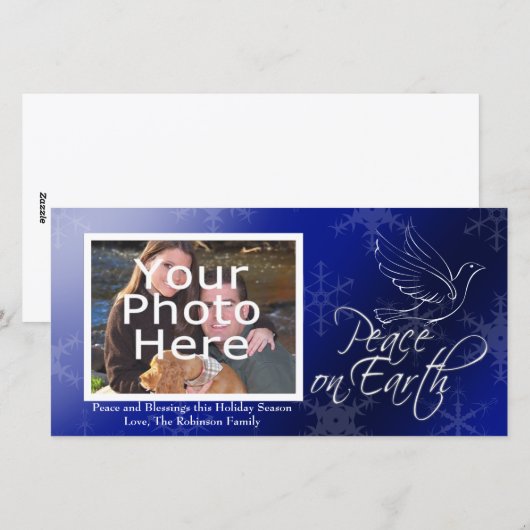 Vrede op de Kaarten van de Foto van Kerstmis of (Voorkant / Achterkant)