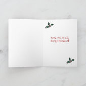 Vrede op de Kerstkaart van de Aarde Feestdagen Kaart (Binnen)