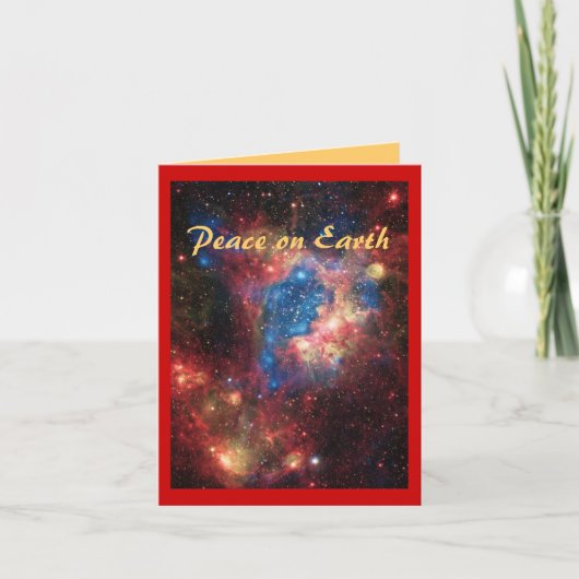 Vrede op de Kerstkaart van de Aarde Feestdagen Kaart (Voorkant)