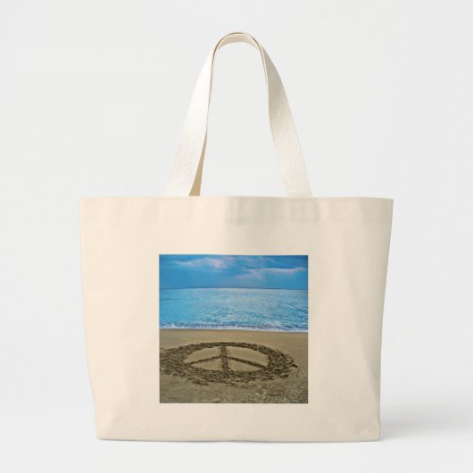 vrede op de oceaan grote tote bag (Voorkant)