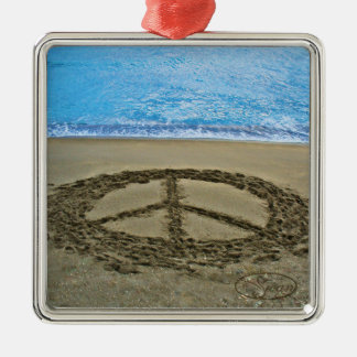 vrede op de oceaan metalen ornament