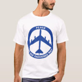 Vrede op de oude, gefaseerde manier - B-52G blauw T-shirt (Voorkant)