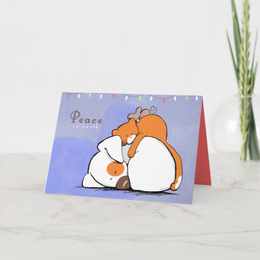 Vrede op de Roestige Vakantie van het Flard n van Feestdagen Kaart (Voorkant)