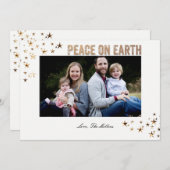 Vrede op de Sterren van de Aarde Feestdagenkaart (Voorkant / Achterkant)