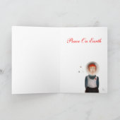 Vrede op de Vakantie van de Aarde Feestdagen Kaart (Binnen)