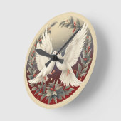 Vrede op de vlucht: Holly Dove Kerstmis Ronde Klok (Hoek)