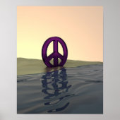 Vrede op een Beach Digital Art-Poster Poster (Voorkant)