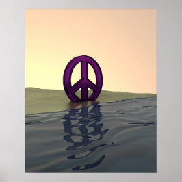 Vrede op een Beach Digital Art-Poster Poster