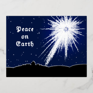 Vrede op het Briefkaart met Kerstmis op aarde met