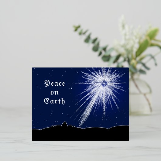 Vrede op het Briefkaart met Kerstmis op aarde met (Staand Voorkant)