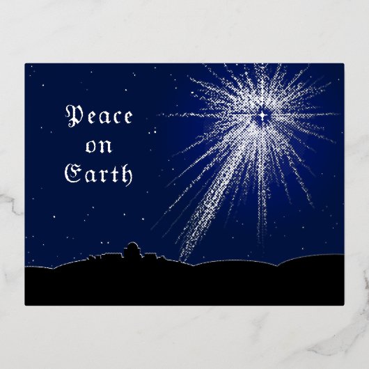 Vrede op het Briefkaart met Kerstmis op aarde met  (Voorkant)