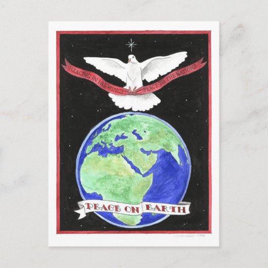 Vrede op het Inspirerend Briefkaart (Voorkant)