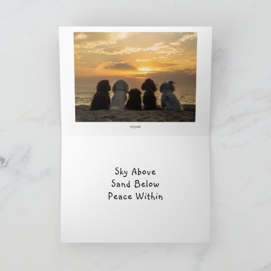 Vrede op het strand kaart (Binnen)
