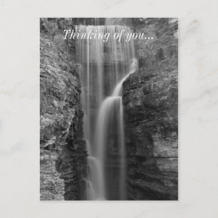 Vrede op Indische Cliff Grayscale Briefkaart
