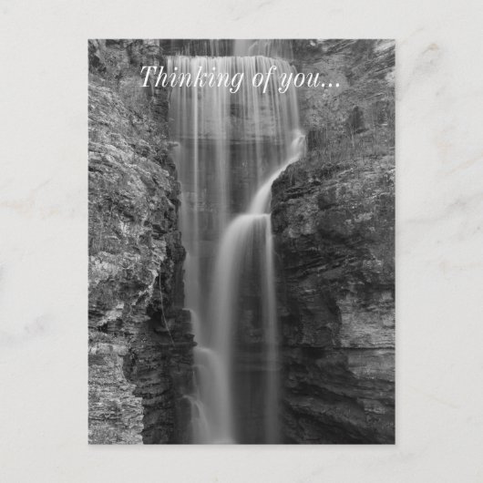 Vrede op Indische Cliff Grayscale Briefkaart (Voorkant)