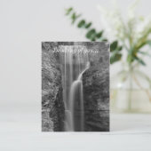 Vrede op Indische Cliff Grayscale Briefkaart (Staand voorkant)