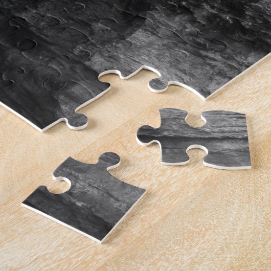 Vrede op Indische Cliff Grayscale Legpuzzel (Zijkant)