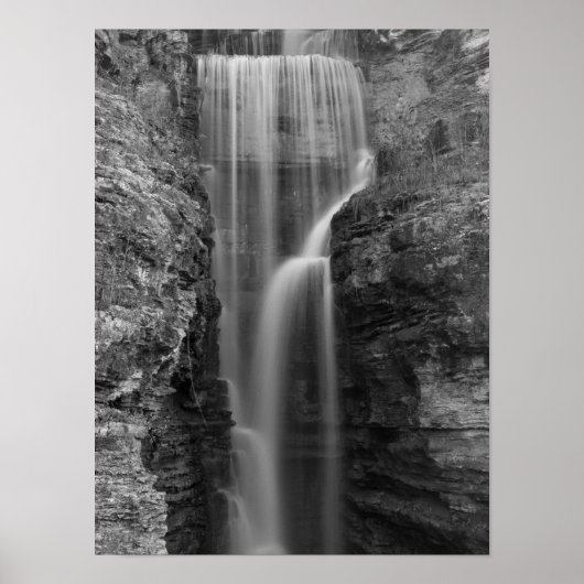 Vrede op Indische Cliff Grayscale Poster (Voorkant)