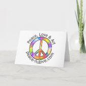 Vrede op Teken van de Vrede van de Vakantie van de Feestdagen Kaart (Achterkant)