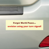 vrede op weg bumpersticker (Op auto)