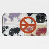 vrede op wereldkaart Case-Mate iPhone case (Achterkant (horizontaal))