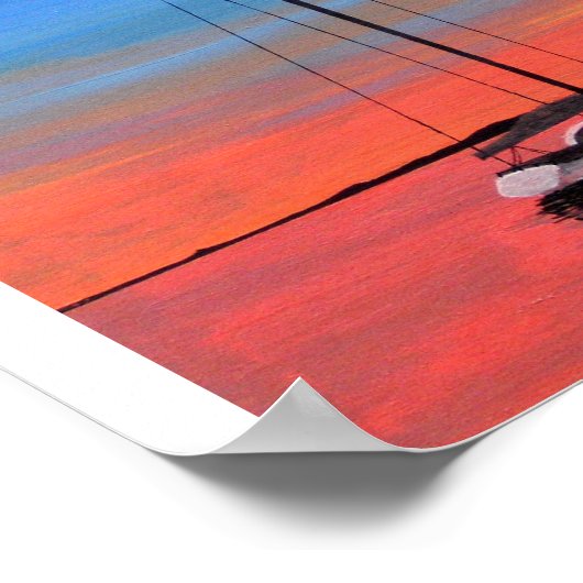 Vrede op zonsondergang poster (Hoek)