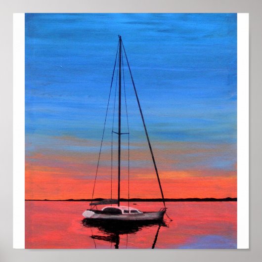 Vrede op zonsondergang poster (Voorkant)