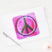 ...vrede...originele kunst van healingcolours... vierkante sticker (Envelop)
