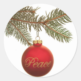Vrede Ornament met groen Sticker