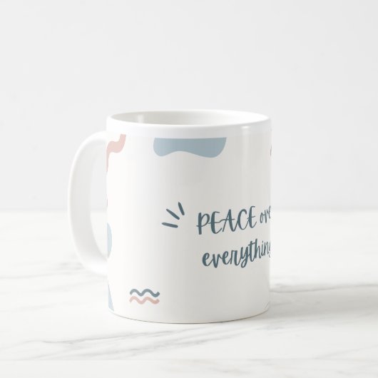 VREDE OVER ALLES ! Mok (Voorkant links)